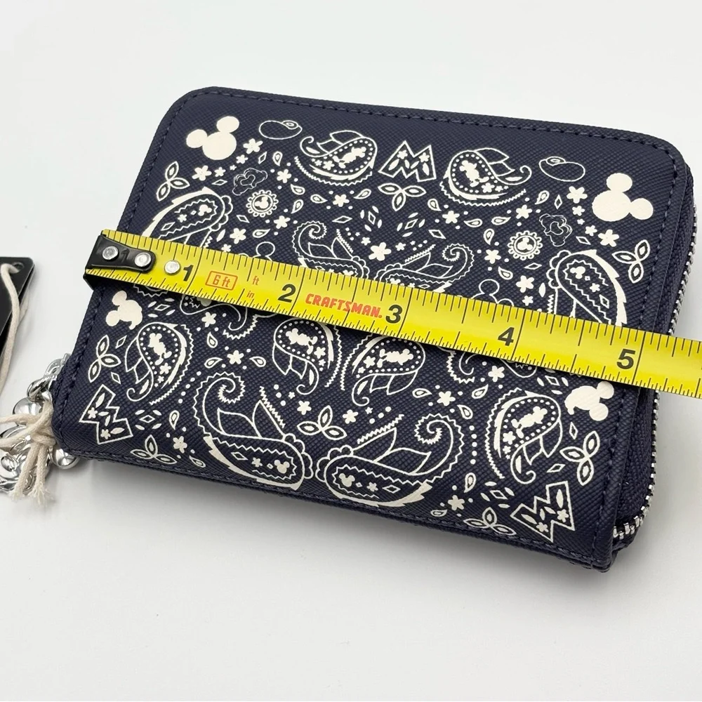 Loungefly Disney Navy Paisley Mickey Mouse
Zip-Around Wallet - Picture 6 of 9